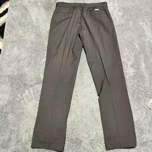 John Varvatos Pants Mens 34 Tricot Dress Slacks Trousers Gray - Picture 3 of 10